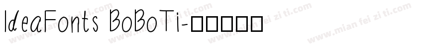 IdeaFonts BoBoTi字体转换